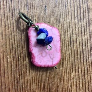 Unisex Pendant for Necklaces, Large Pink Pendant for Necklace, Jewelry Making